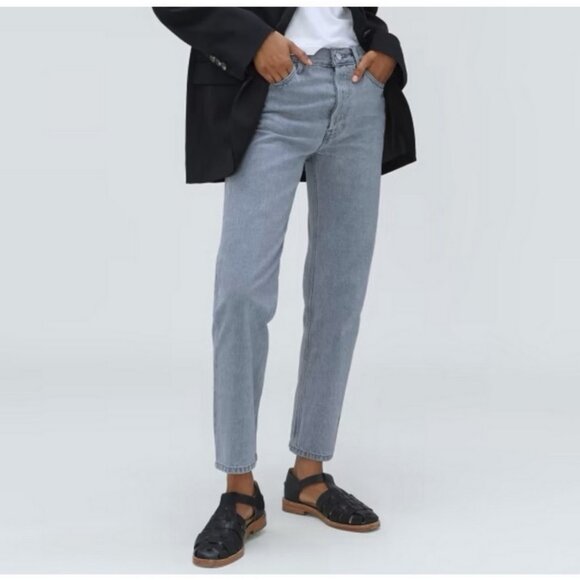 Everlane Relaxed Straight Jeans Women's Size 27 Organic Cotton Gray Casual - Picture 11 of 11